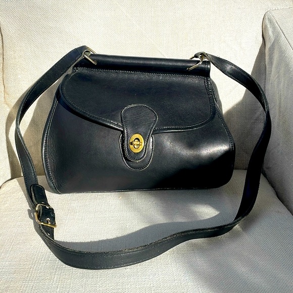 designer Handbags - Post Pouch black leather satchel cross body purse EUC